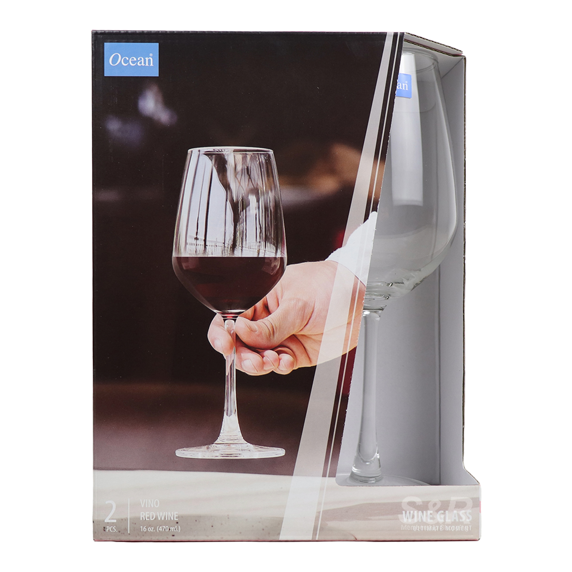 Ocean Vino Red Wine Glass 2x470mL